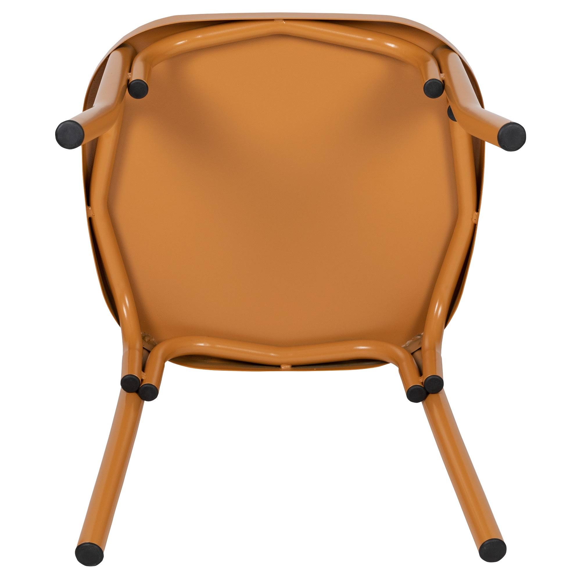 Flash Furniture Metal Cross Back Chair (Natural)