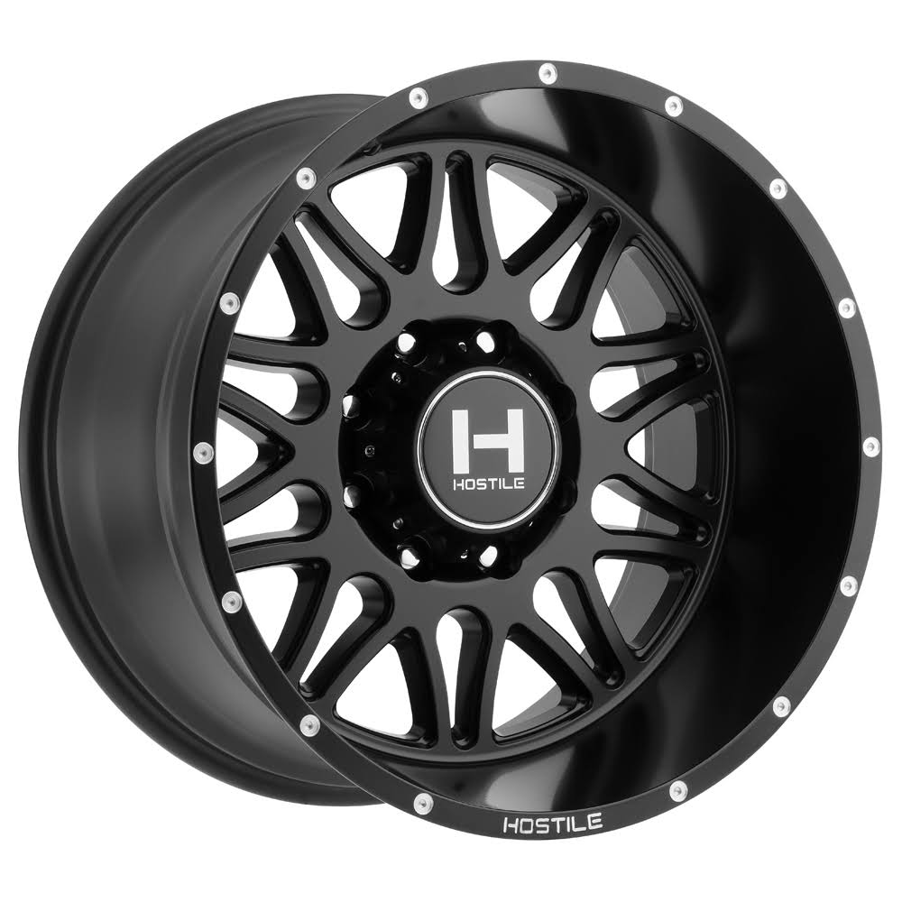 Hostile H111 Blaze 22x10 8x165.1/8x6.5x22 -25mm Matte Black Wheel Rim