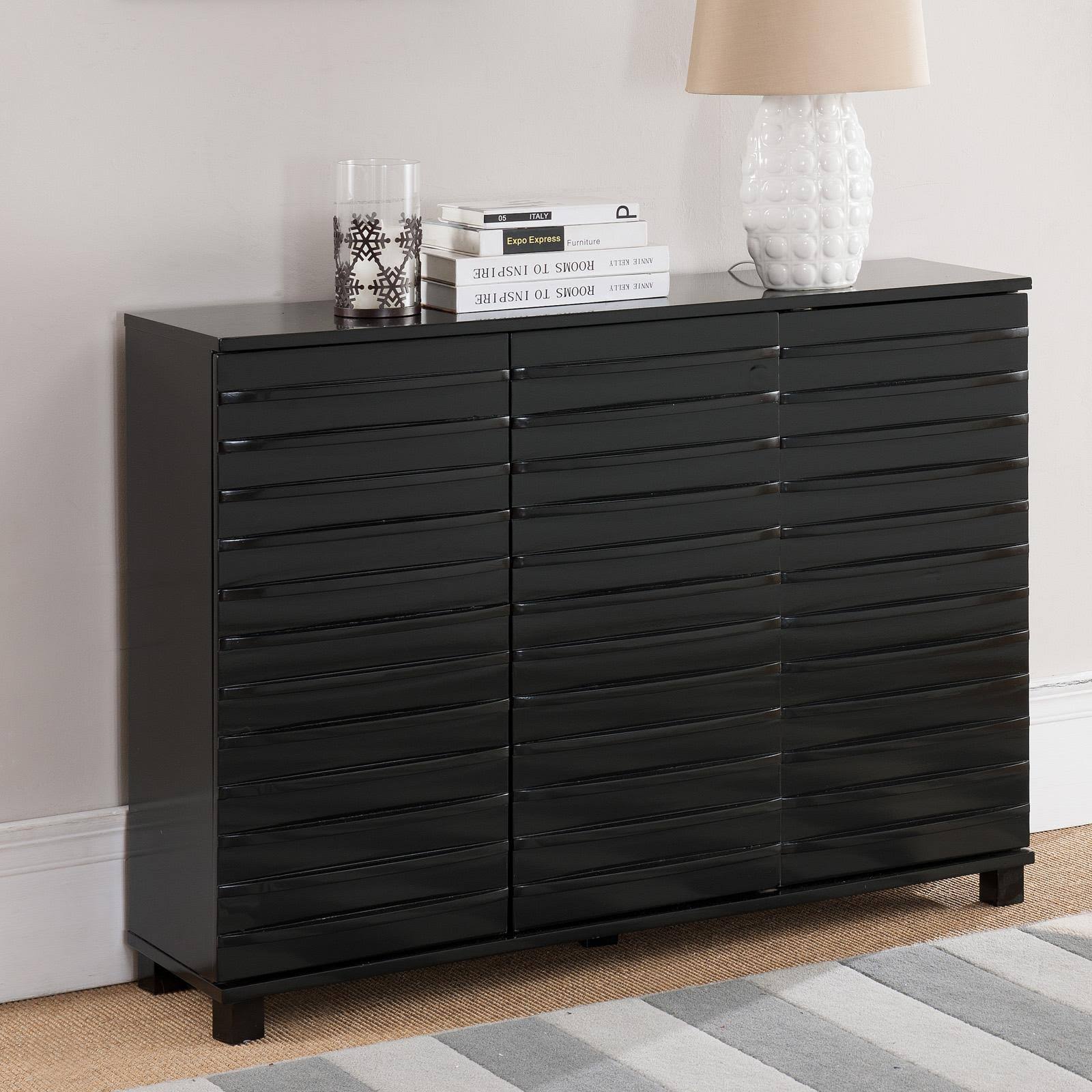 K u0026 B Furniture C1240 Console Table, Black