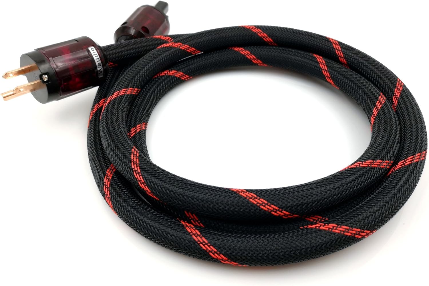 WAudio 10 AWG Hi-End HiFi Audio Universal AC Power Cable Power Cord US Plug - 6.6FT (2M) Pack of 2