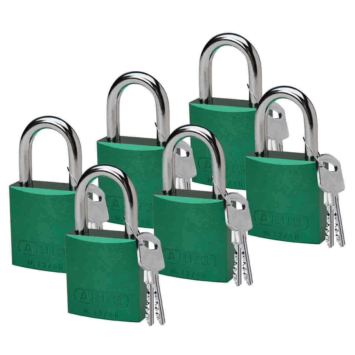 Brady 51362, ABUS Green Aluminum Padlock with 1x22 Shackle