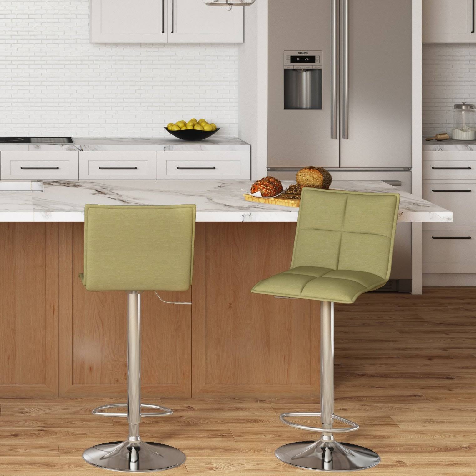 Ronnette Adjustable Counter Height Barstool Acid Green - Wyndenhall