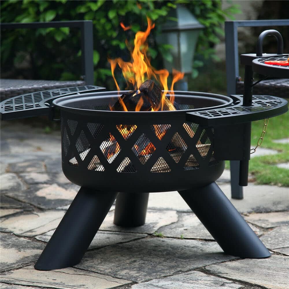 Fire Pit Heater Backyard Wood Burning Patio Deck Stove Fireplace Table Outdoor