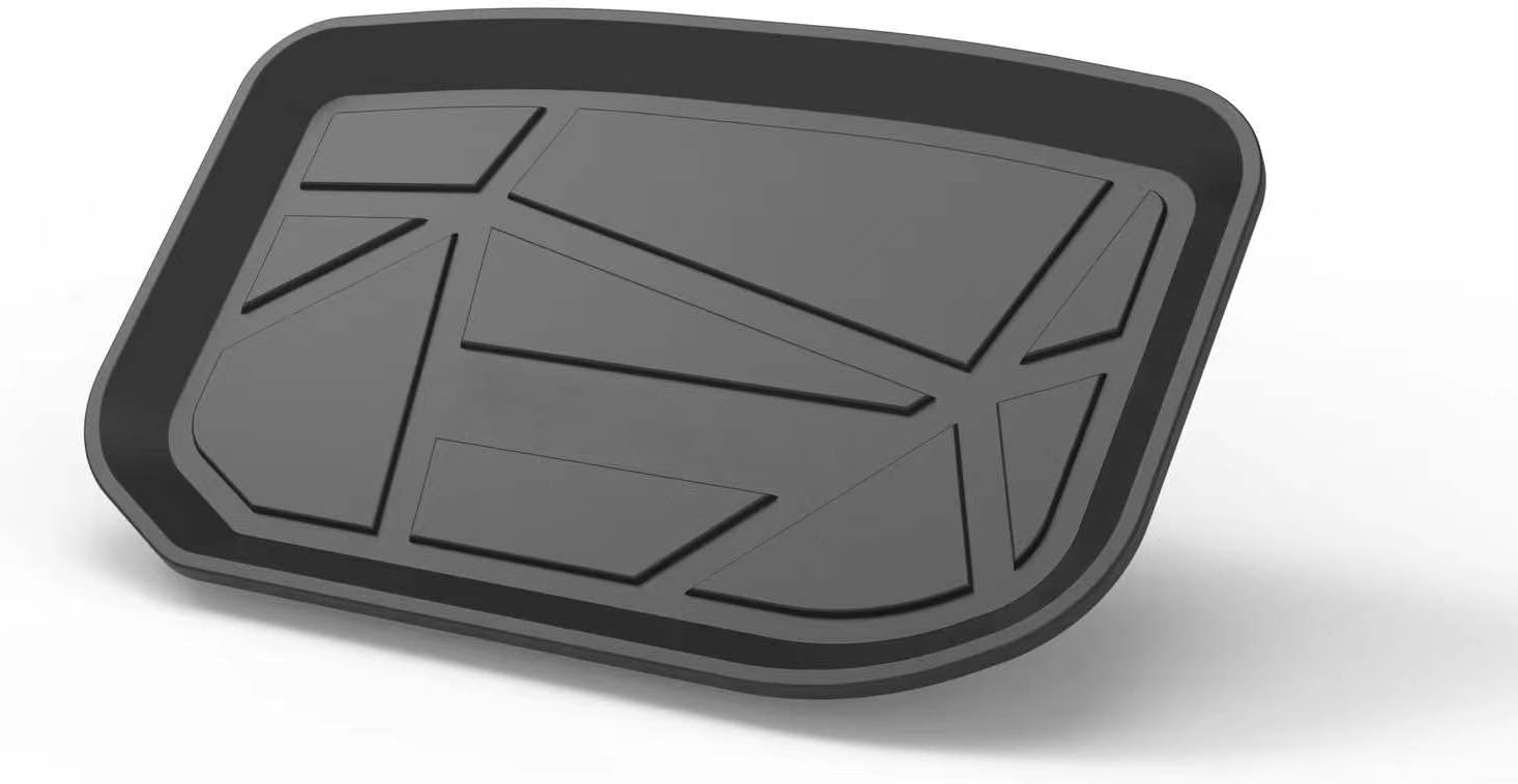 Meicke Front Trunk mat & Rear Trunk Mat Compatible with Tesla Model y 2022 2021 2020 All- Weather All-Weather Rubber Protector Black Mats