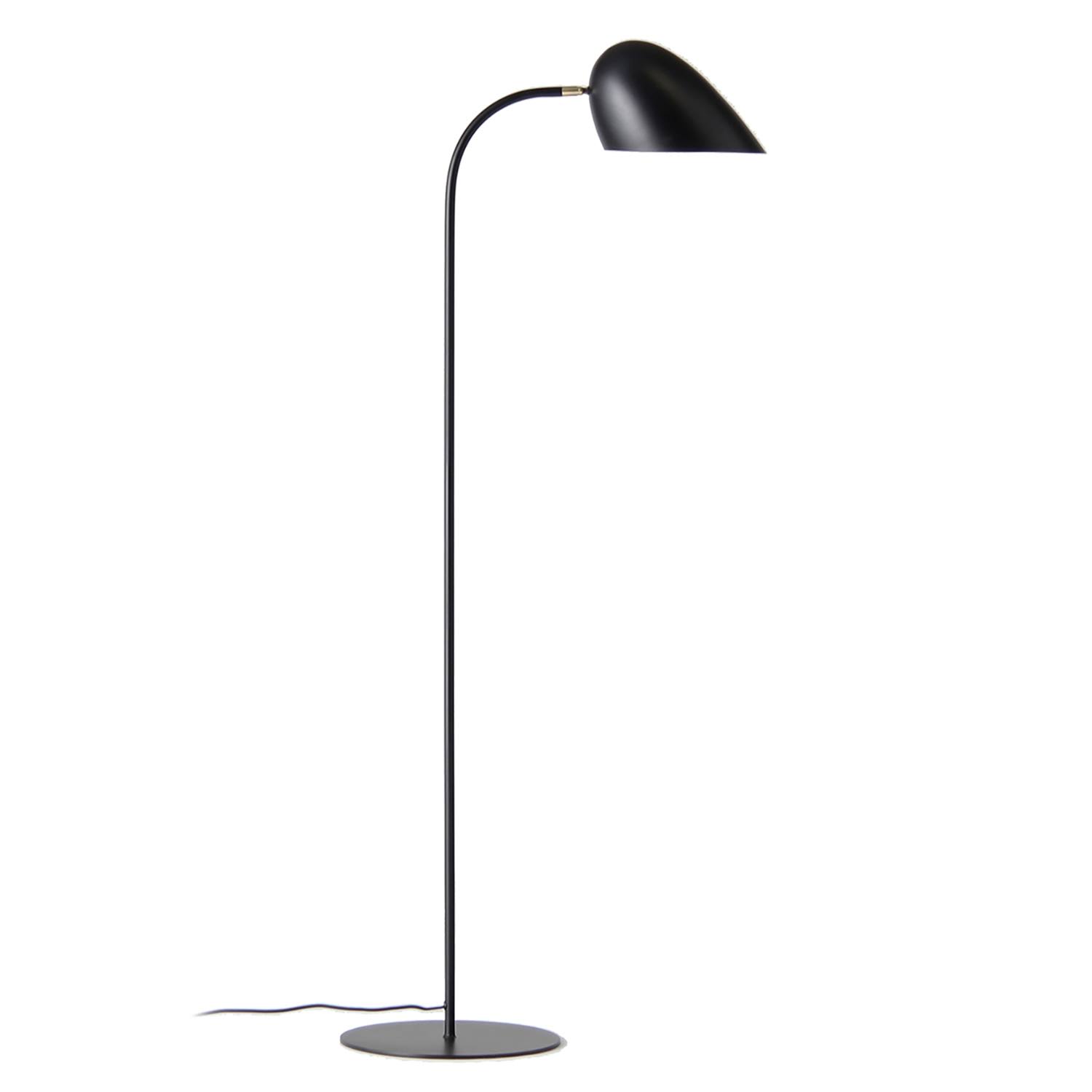Frandsen Hitchcock Floor Lamp Matt Black/Antique - Floor Lamps Metal Brass - 3960 6551001