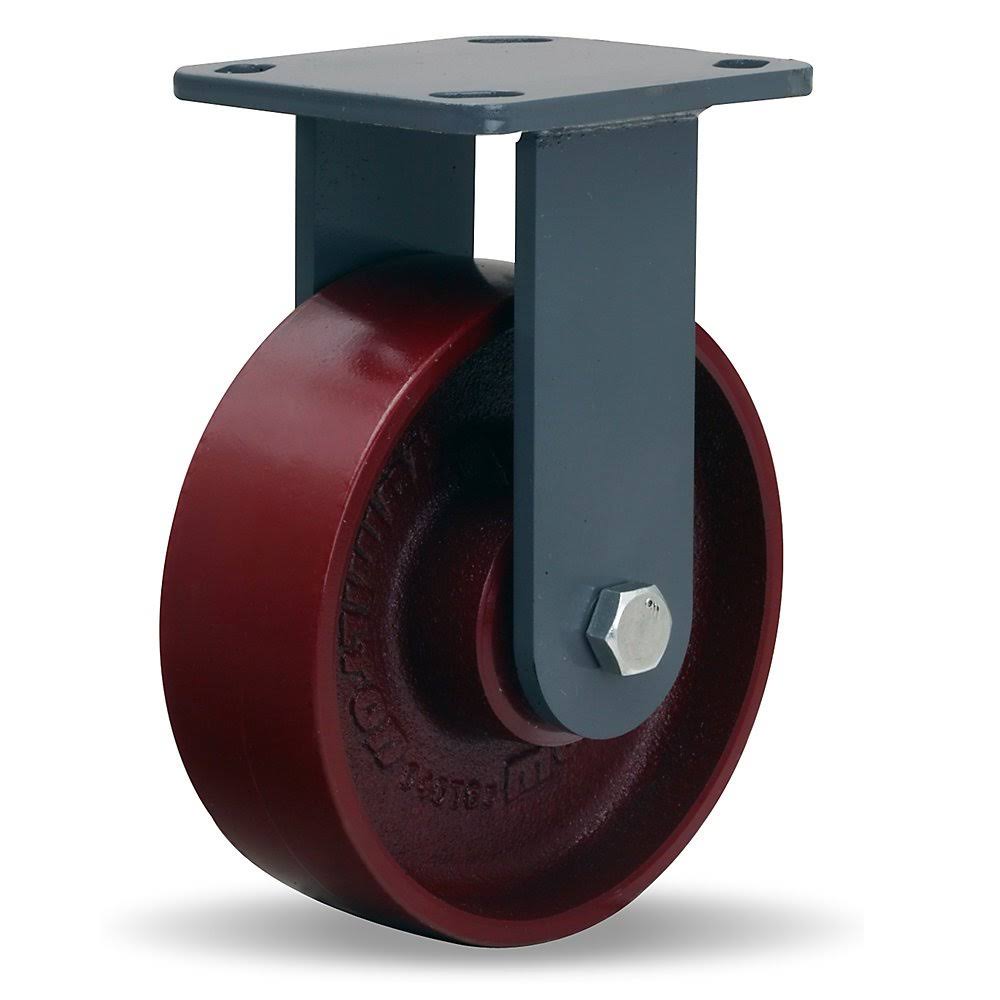 Hamilton Workhorse Caster 6 Dia X2 W Metal Wheel 1400-lb Capacity Rigid Red R-WH-6MB