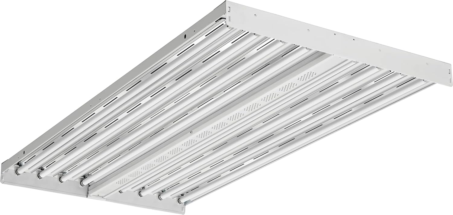 Lithonia Lighting IBZT5 6 Contractor Select 6-Light T5HO Fluorescent High Bay, 120 Volts, 54 Watts, White