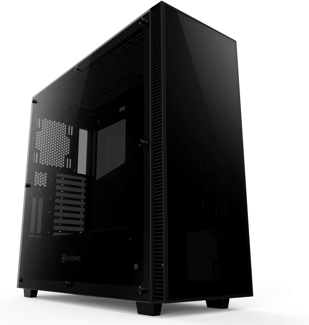 anidees AI Crystal XL RGB V3 Full Tower Tempered Glass PC Case (System is not Included,Water-Cooling Ready , Includes 5 x 120 RGB Fans, 2 x LED Strips - Black AI-CL-XL-AR3 (Case ONLY)