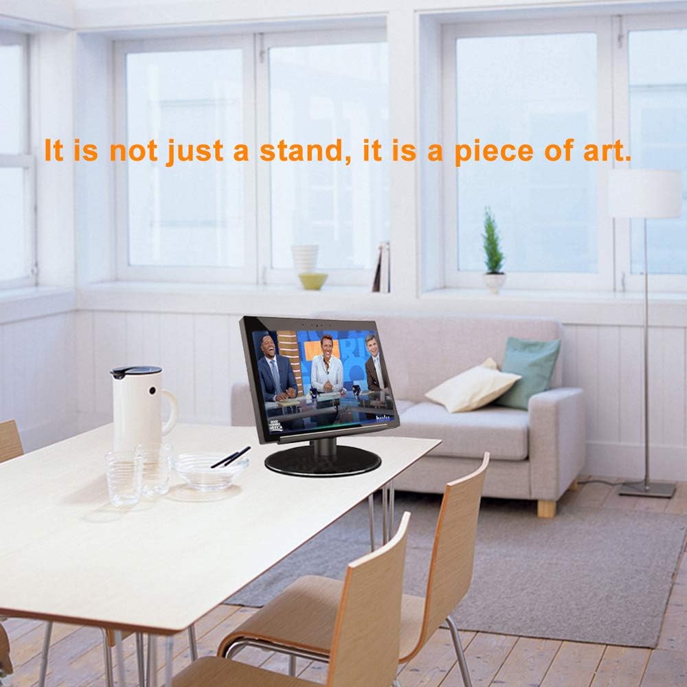 Stand for Amazon Echo Show, AutoSonic Adjustable Stand Compatible with Amazon Echo Show 2nd Generation, Fully Aluminum Construction,360 Degree Rotation Swivel,Tilt function, Anti-Slip Metal Base Pack of 2