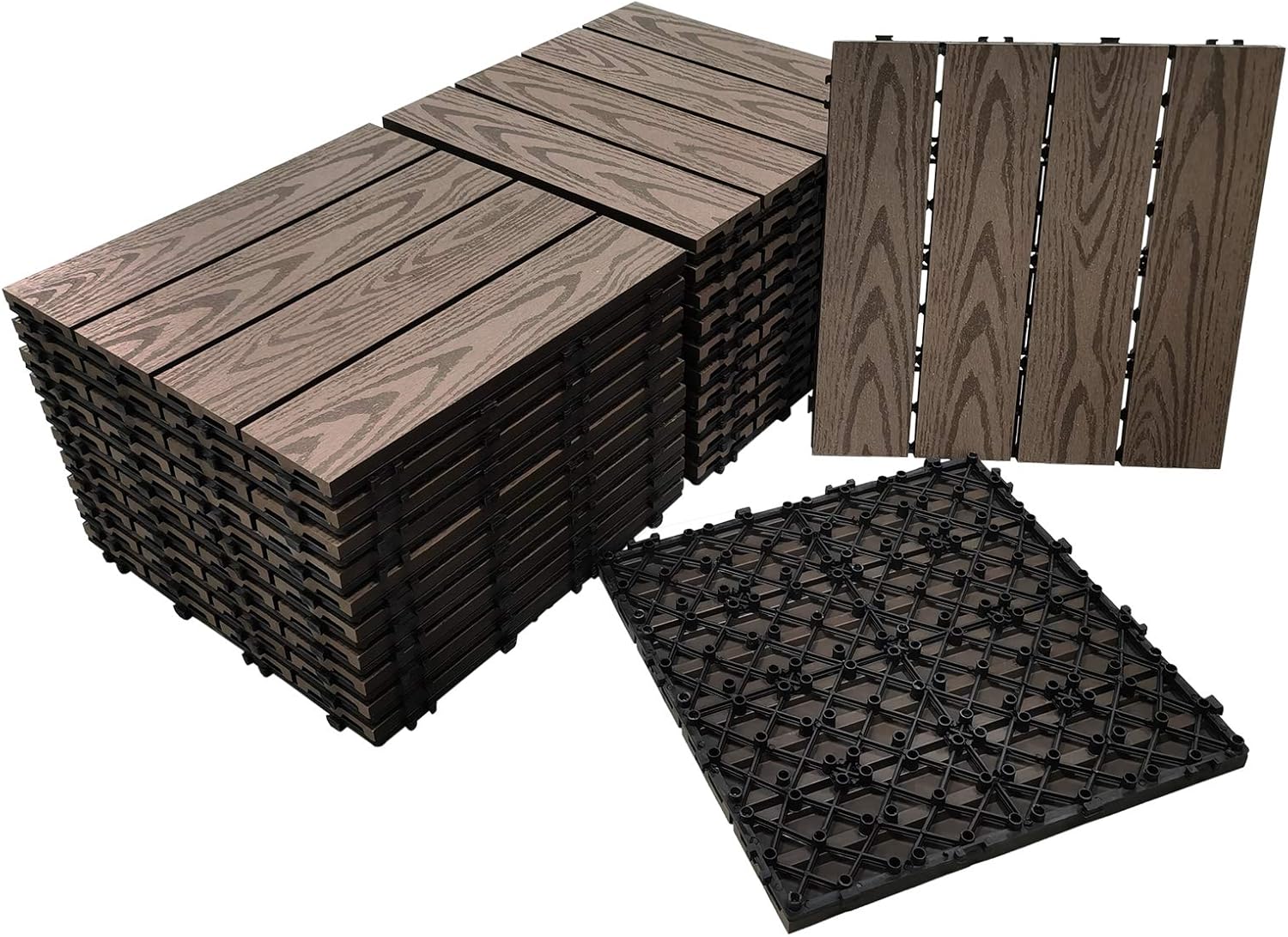 Annurssy 22 Pack Interlocking Deck Tiles 12