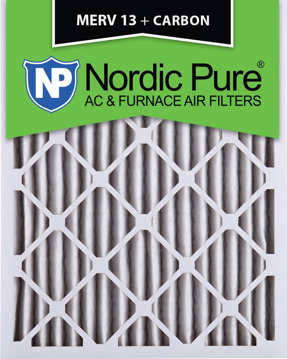 Nordic Pure 20x24x2 MERV 13 Plus Carbon AC Furnace Air Filters Qty 12