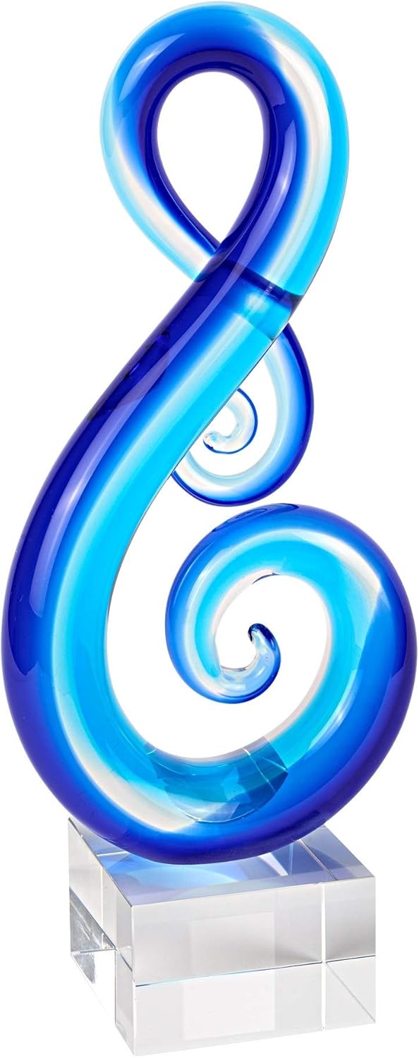 Badash Blue Note Murano-Style Art Glass Centerpiece - 11