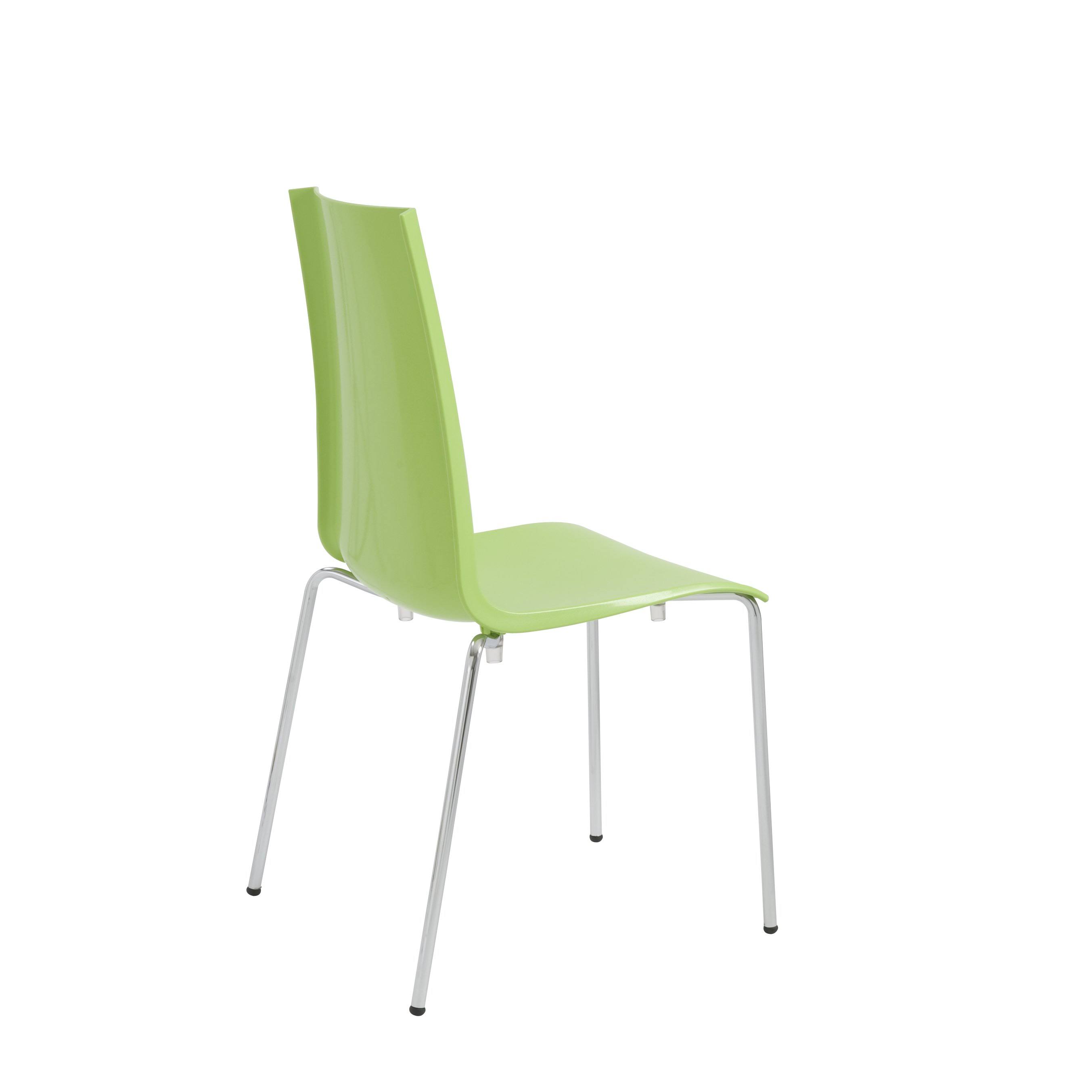 Mannequin Stacking Side Chair - Set of 4, Light Green