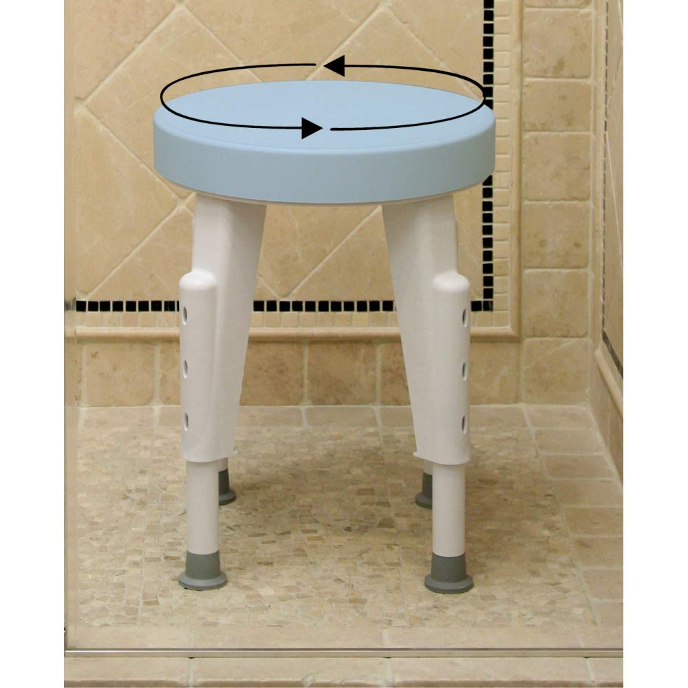 SP Ableware Maddak Rotating Shower Stool, Adjustable Legs (727152100) Pack of 2