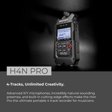 Zoom H4n Pro All Black Handy Digital Recorder with H4nPro Accessory Pack