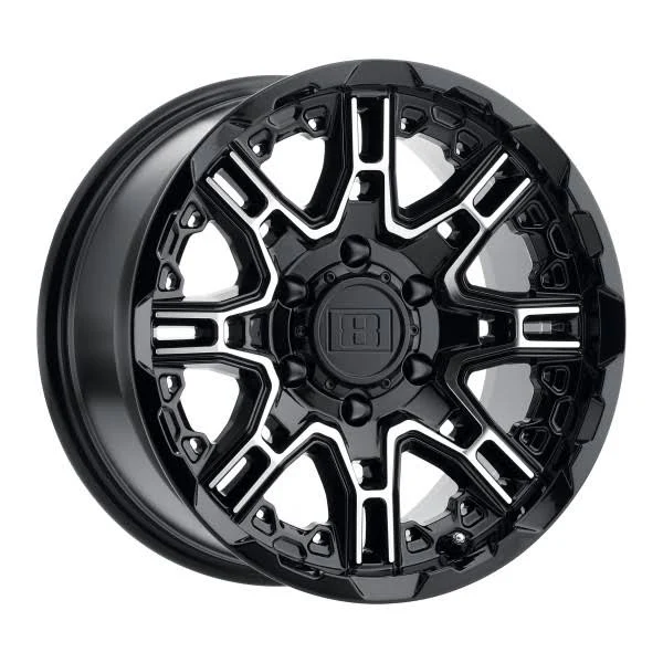 Level 8 Slingshot 20x9 8x180 +0mm Black/Machined Wheel Rim 20 inch inch