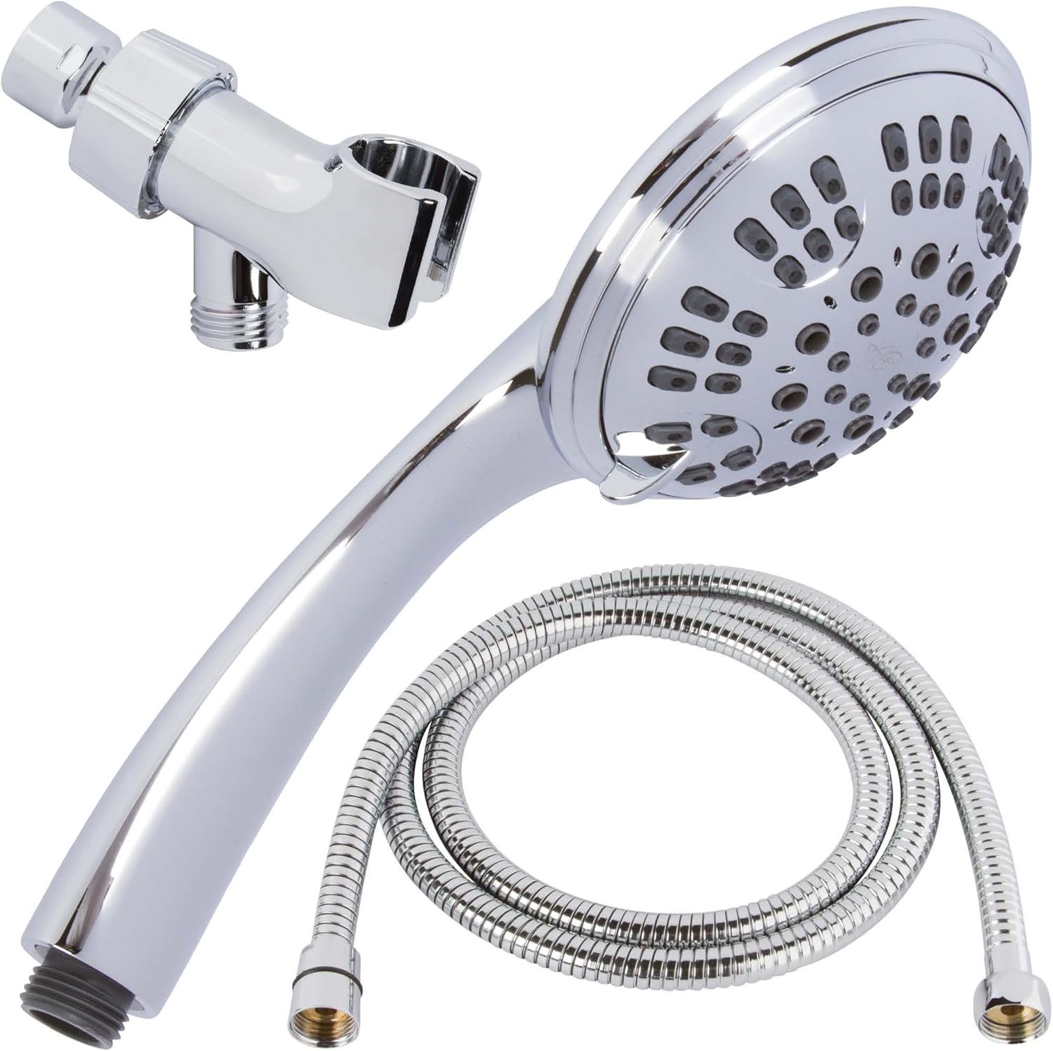 6 Function Handheld Shower Head Kit - High Pressure, Removable Hand Held Showerhead With Hose & Mount And Adjustable Rainfall Spray, 1.8 GPM - Oil-Rubbed Bronze & California Certified Pack of 2