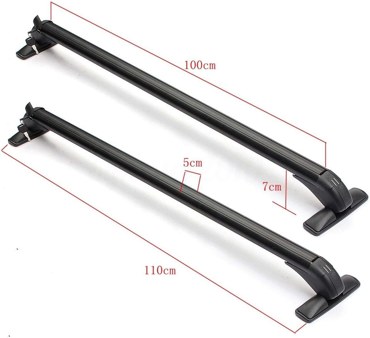 VPABES Universal Cars Lockable Bars Rack Aluminum Roof Rack Cross Bar Carrier Adjustable Window Frame Crossbar Top Rail Rack Max Load 75Kg