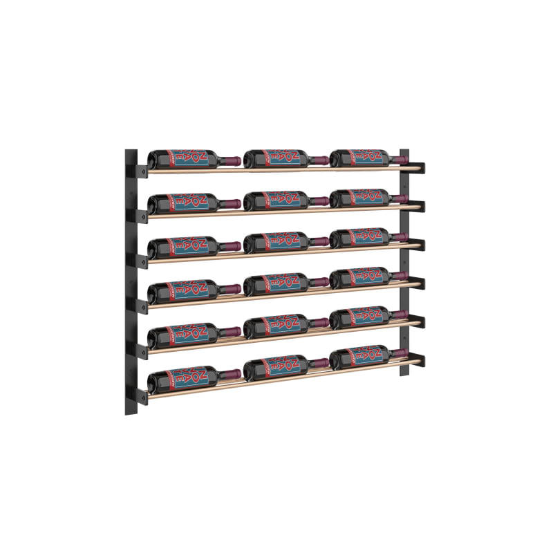VintageView WW-301 Evolution 41x22 18 Bottle Wall Mounted Wine Rack Matte Black / Golden Bronze Kitchenwares Organization Wine R