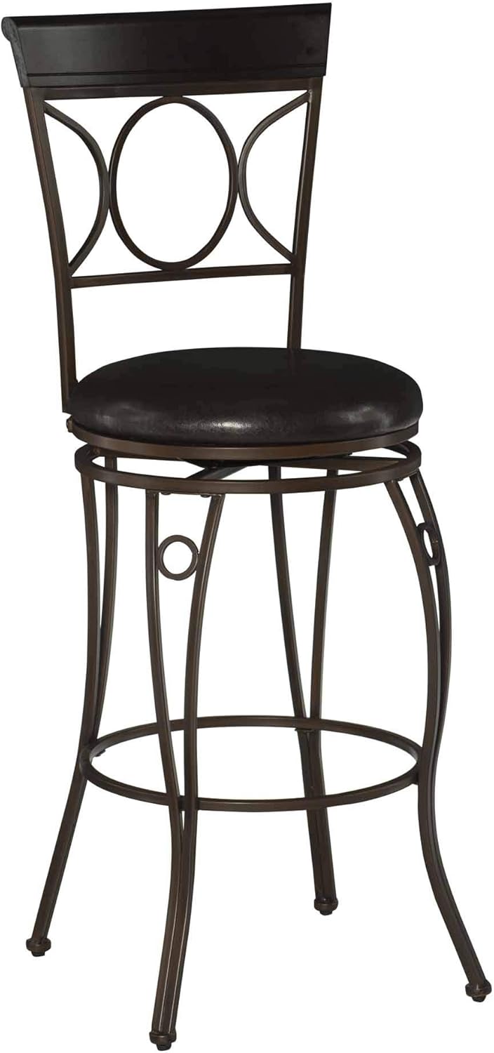 Linon Circled Brown and Black Brushed Stroke 30