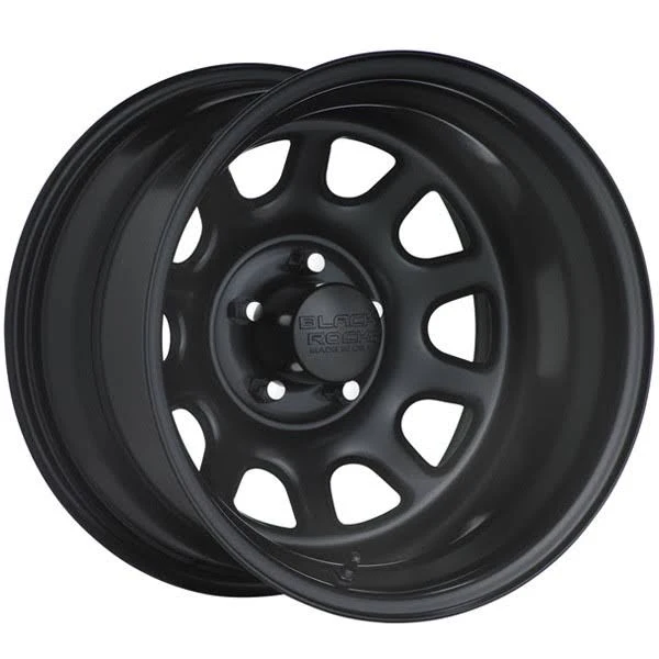 Black Rock 942B D-Window 17x9 5x4.5 inch -12mm Black Wheel Rim 17 inch inch