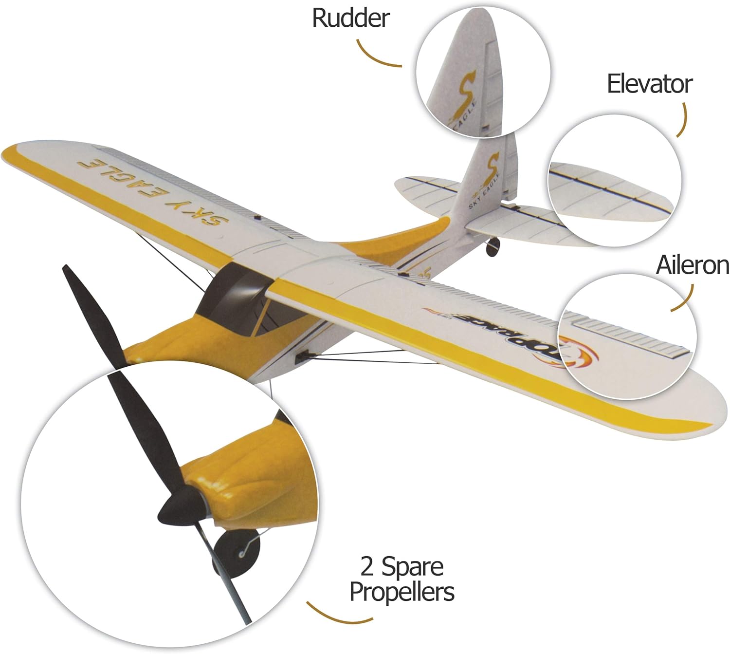 Top Race RC Plane 4 Channel Remote Control Airplane Ready to Fly RC Planes for Adults, Stunt Flying Upside Down, Easy & Ready to Fly, Great Gift Toy for Adults or Advanced Kids TR-C385