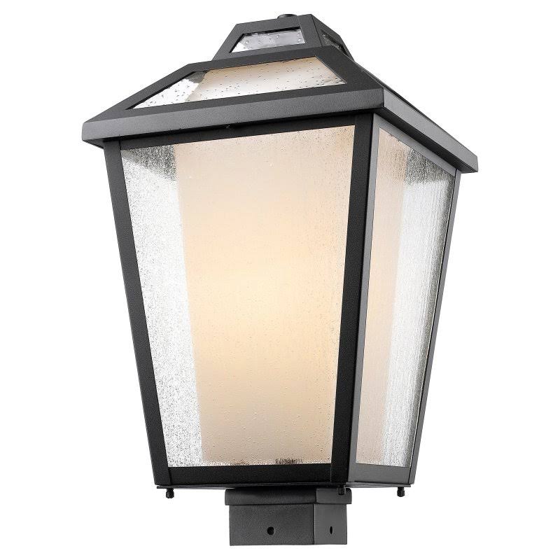Z-Lite Black Memphis 1 Light Outdoor Pier Mount Light 532PHMS-SQPM-BK