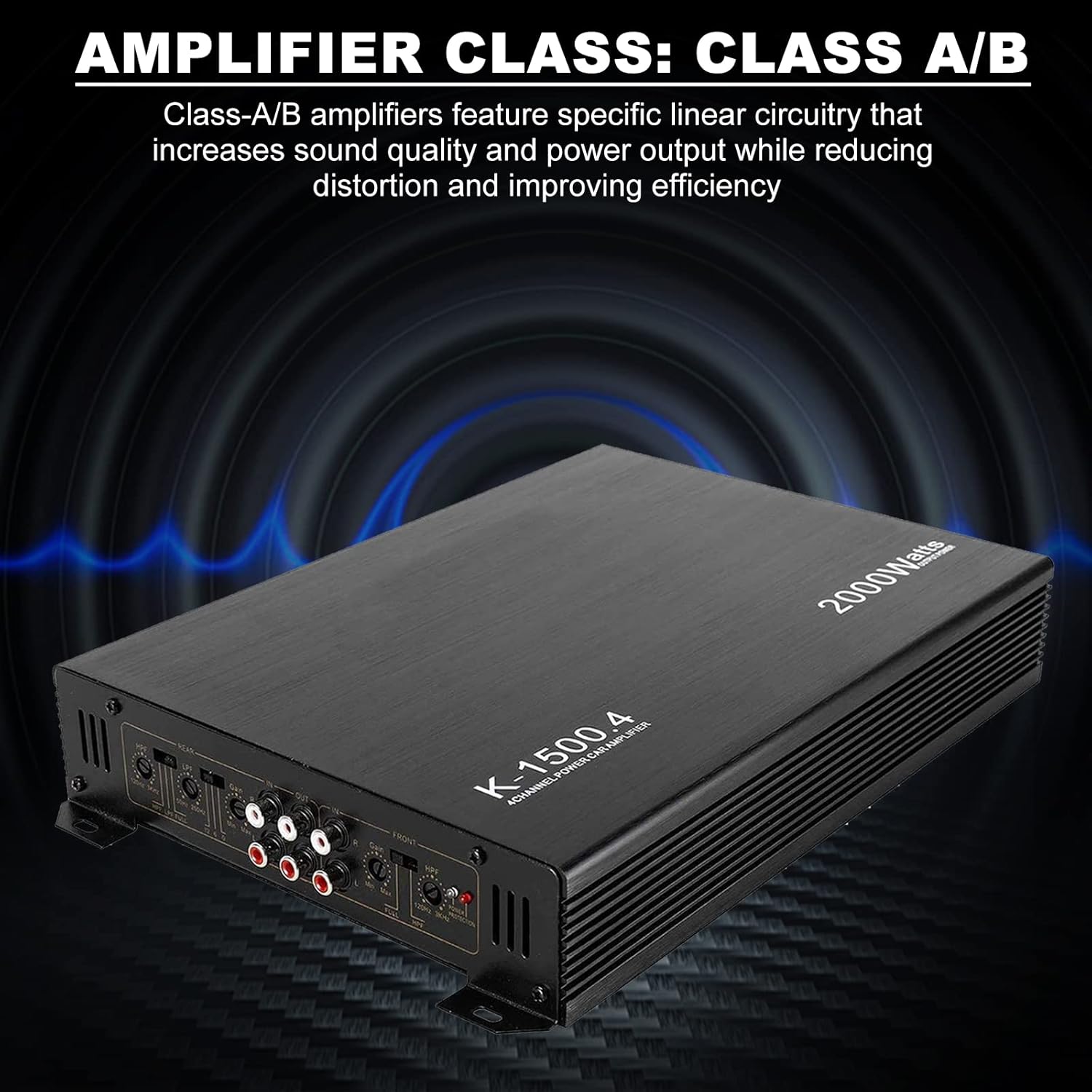 YaeCCC 2000W 4 Channel Amplifier Car Audio Car Amplifiers Subwoofer Amplifier Pack of 2