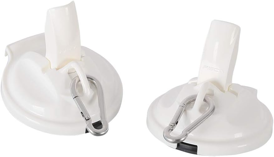 FECA Heavy Duty Suction Cup with Movable 316 Stainless Steel Hook Camping Tarp Accessory for Car Side Awning Boat Camping Tarp 4 Pack White