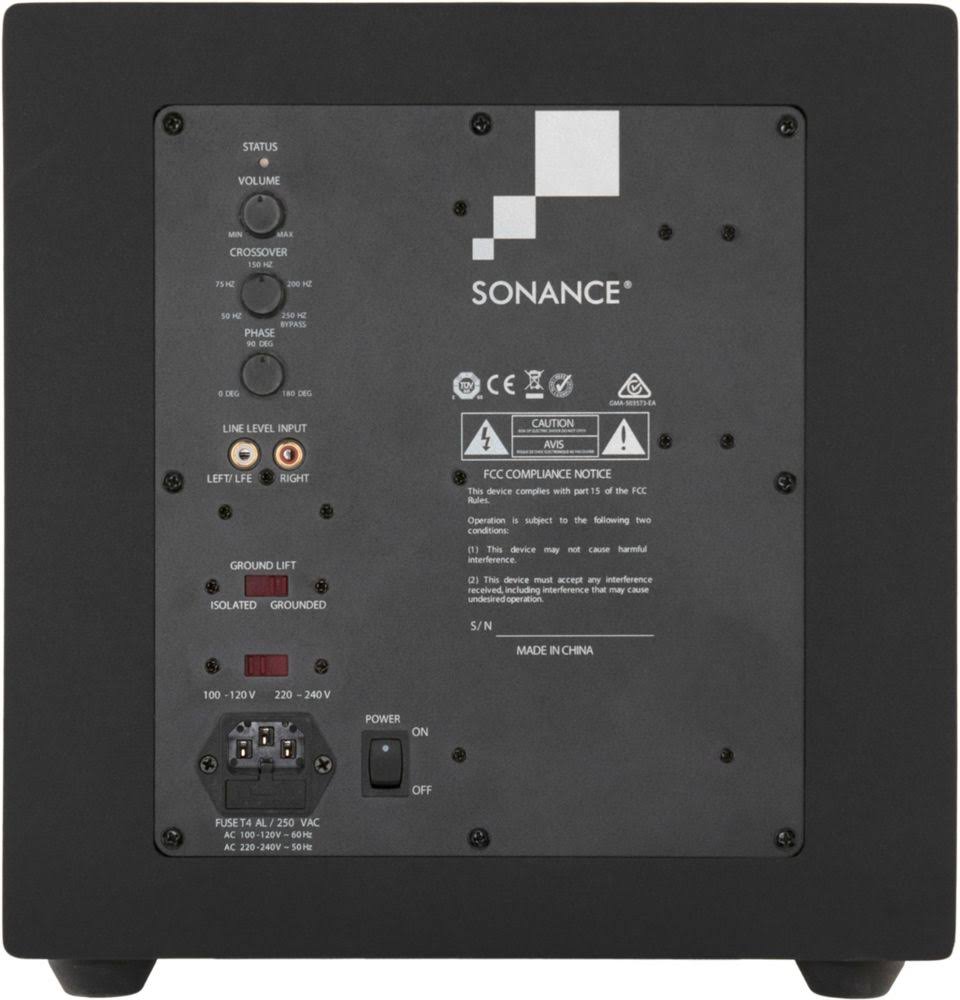 Sonance - Magnolia 10x22 275W Powered Subwoofer - Black MS10SUB