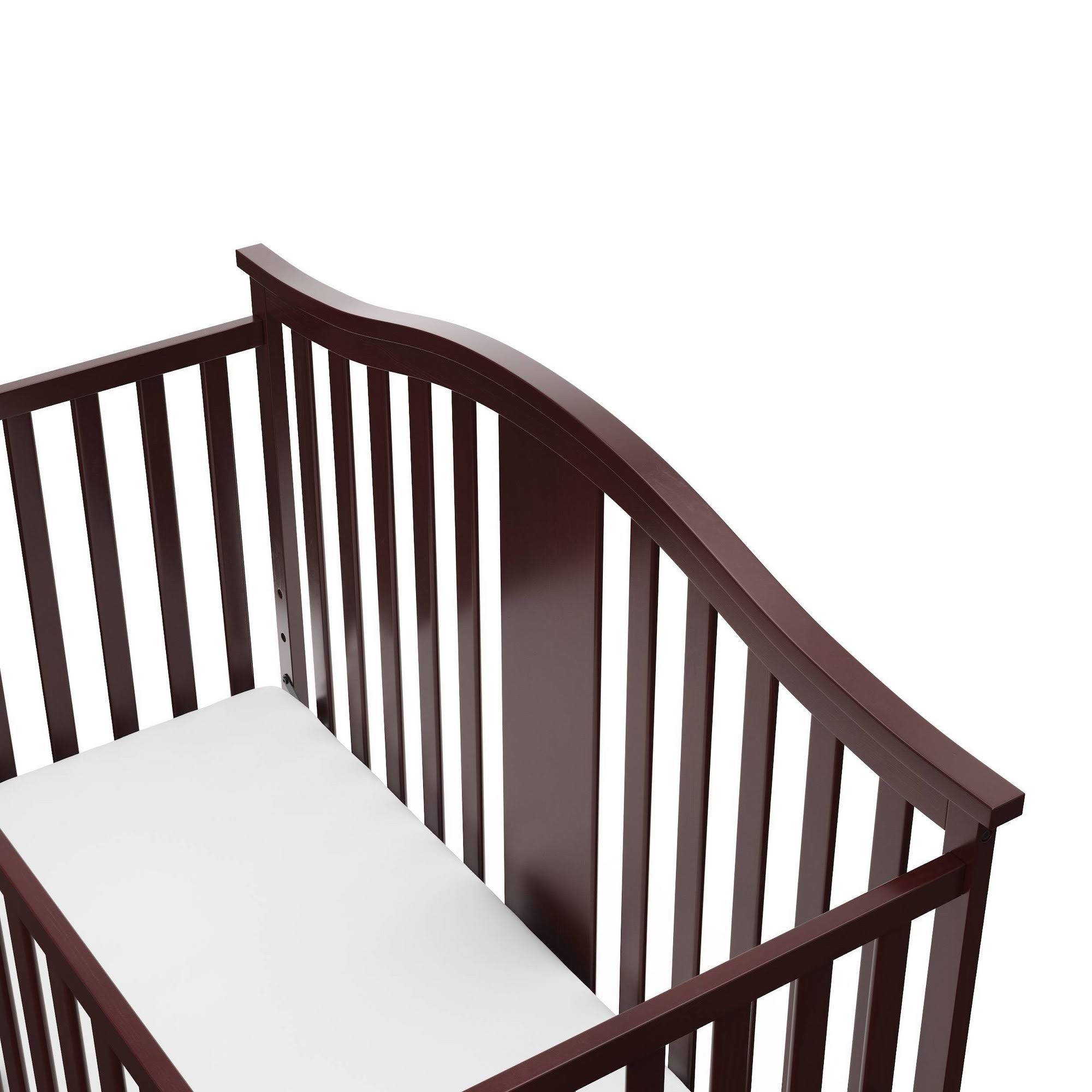 Graco Solano 4-in-1 Convertible Crib, Espresso, Easily Converts to Toddler Bed Day Bed or Full Bed, Three Position Adjustable He