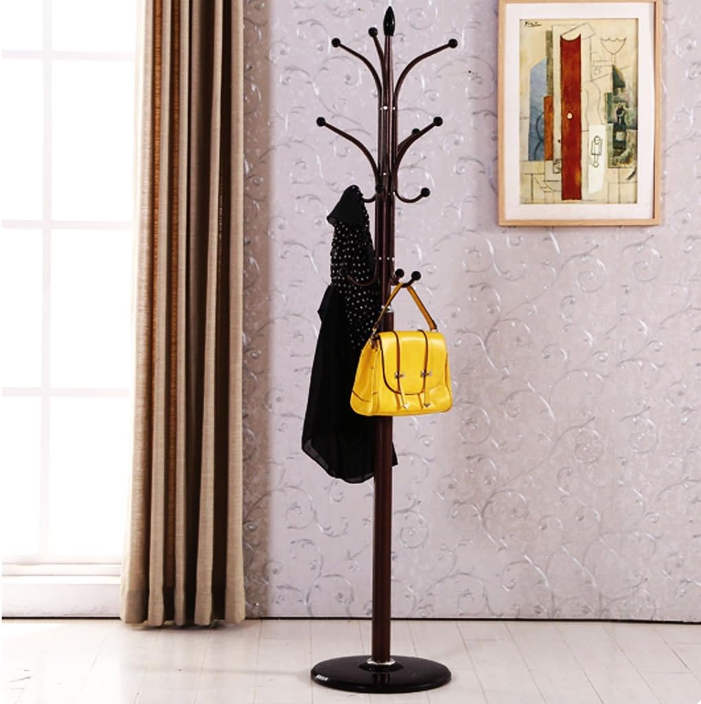 TY BEI Coat Rack Living Room Wrought Iron Hanger Floor Hanger Bedroom Creative Modern Hanger Size: 175x40x40cm | (Color : White)