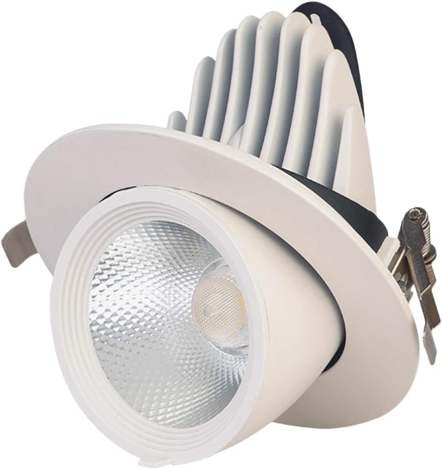 Uonlytech Ceiling Spotlight 360&deg;Adjustable LED Ceiling Lighting LED Downlights Single Track Lighting for Hallway Gallery Display Kitchen Living Room