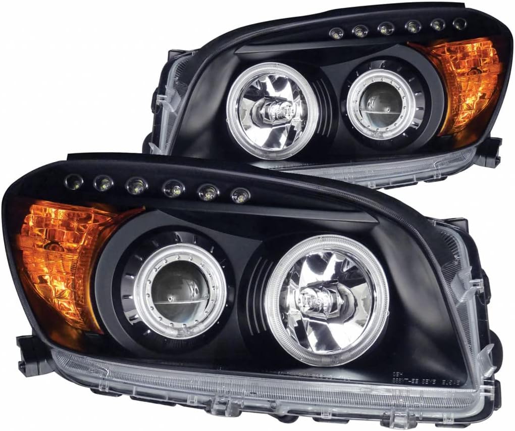 ANZO For Toyota RAV4 2006 2007 2008 Projector Headlights w/Halo Black | 111120