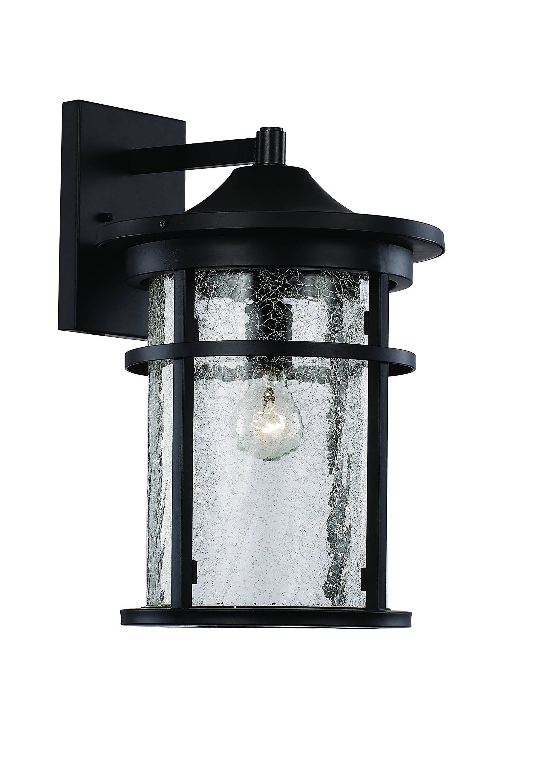 Trans Globe Lighting 40381 BK Outdoor Avalon 14.5x22 Wall Lantern, Black