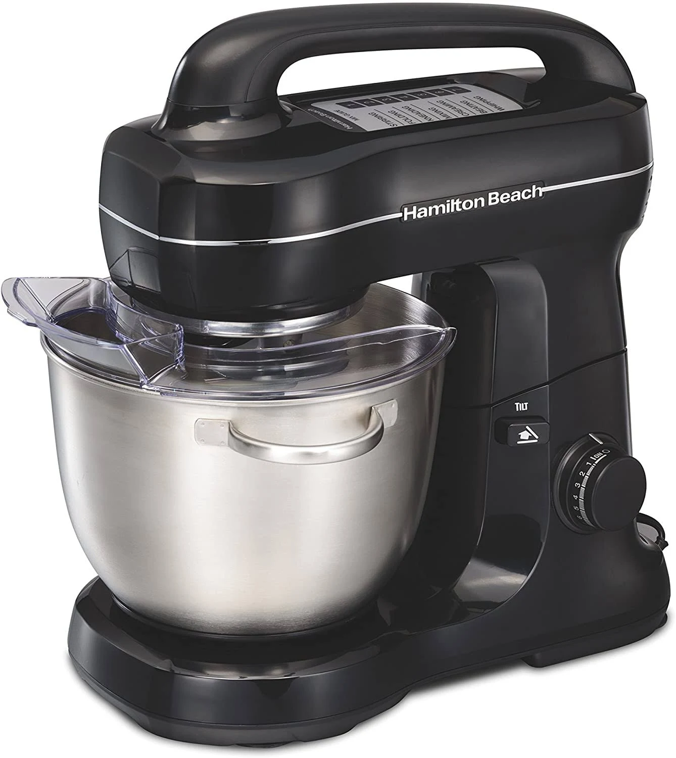 Hamilton Beach 7 Speed Silver Stand Mixer/Black/Silver 63391