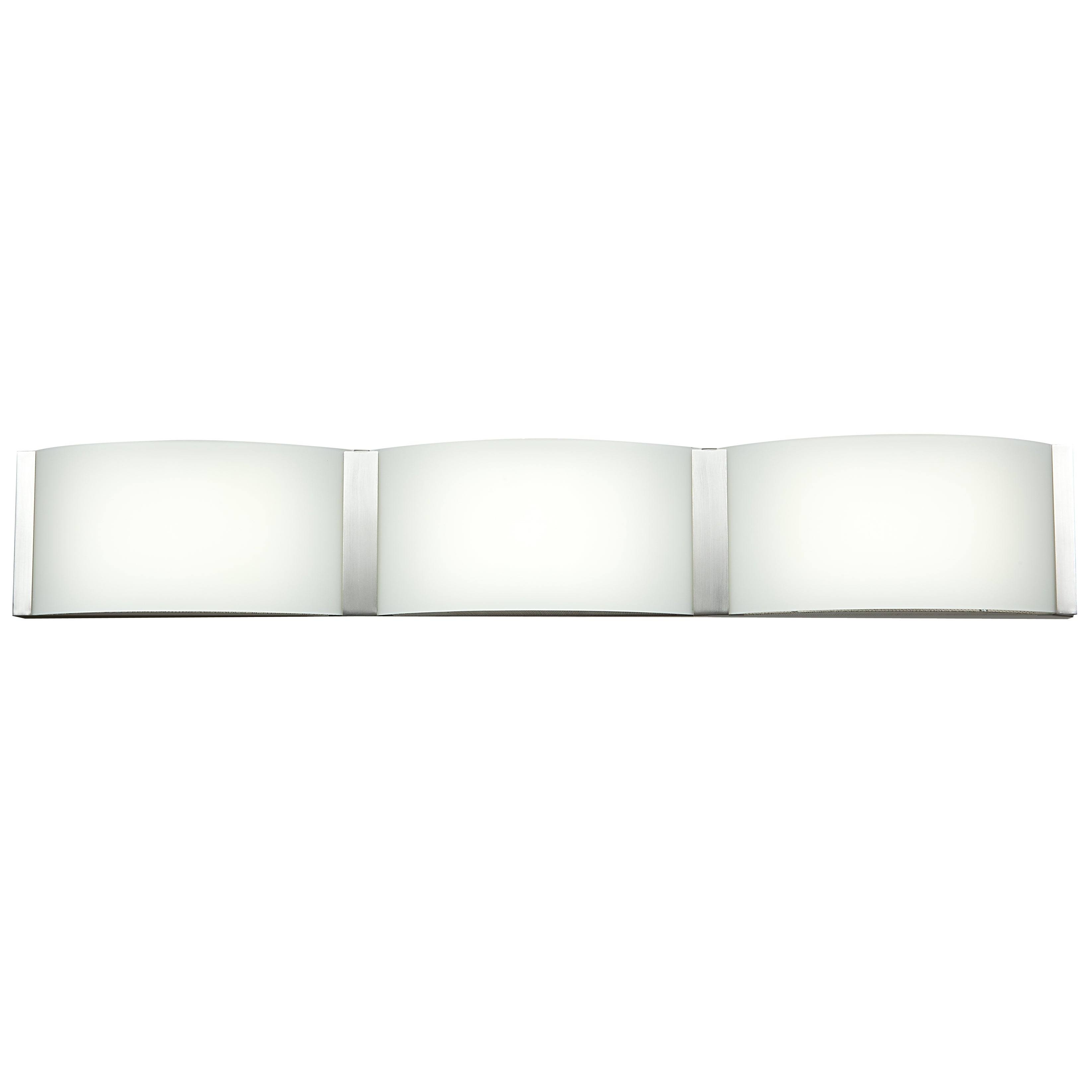 Access Lighting 62297LEDD-BS/OPL Wave Brushed Steel 3-Light Vanity
