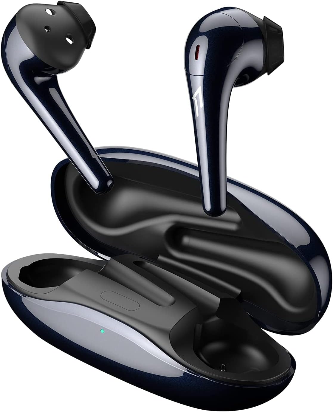 1MORE Comfobuds 2 Bluetooth 5.2 Wireless Earbuds, Bluetooth Headphones Stereo Sound Earphones, 4 Mic Headset Premium Sound with Deep Bass for Sport, 12 EQ USB-C Fast Charge (Black)