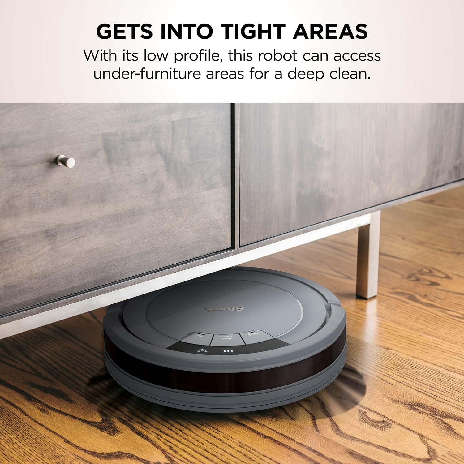 Shark ION Robot Vacuum AV753, Wi Fi Connected, 120min Runtime, Works with Alexa, Multi Surface Cleaning , Grey