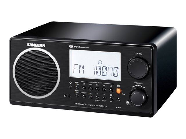 Sangean WR-2 Radio Tuner - 7W Total - Black