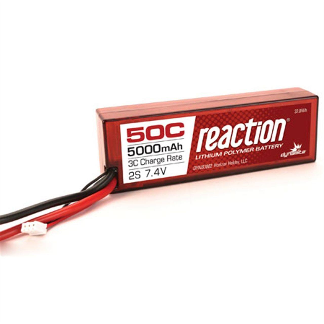 Dynamite Reaction 7.4V 5000mAh 2S 50C LiPo, Hardcase: EC3