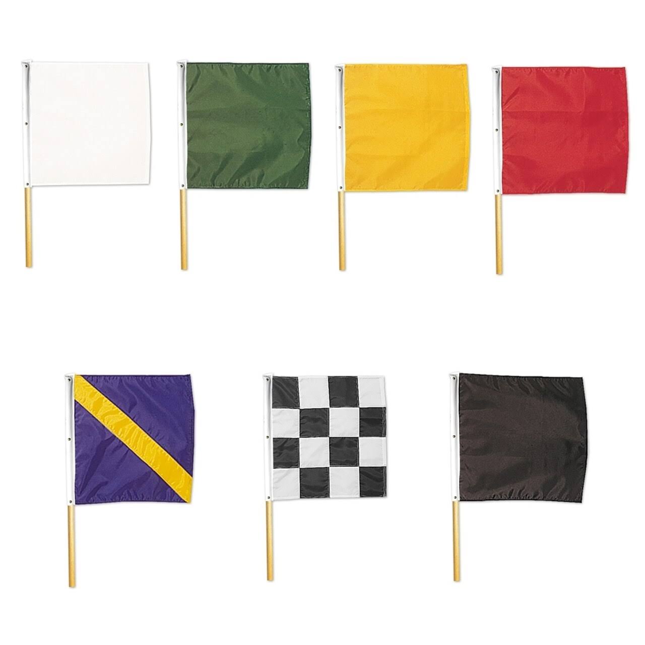 Official Auto Racing 7 Mounted Nylon Flag Set, 2& x 2&