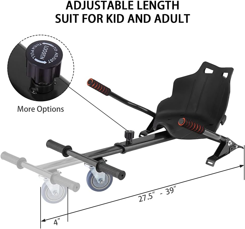 sportuli Hoverboard Kart Seat Attachment for Electric Self Balancing Scooters Fit Hover Board Sizes 6.5