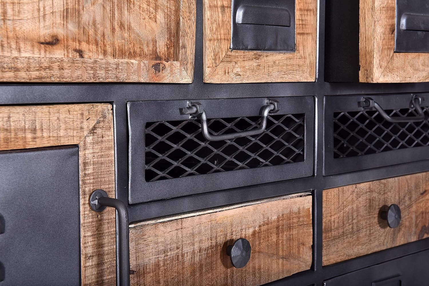 Progressive Furniture Layover Sideboard, Tan/Black