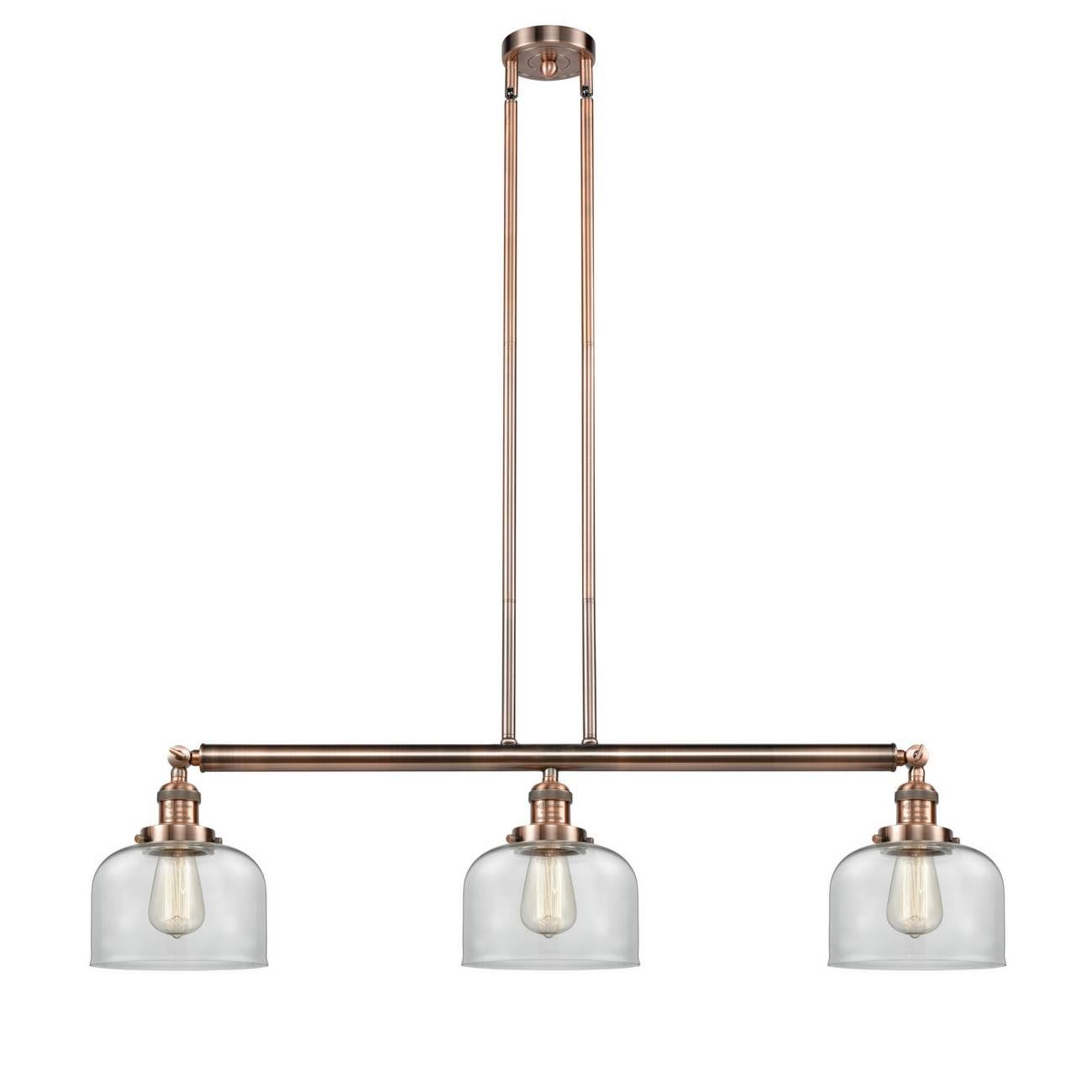 Innovations Lighting 213-AC-G72 Large Bell - 40.5 inch 3 Light Island