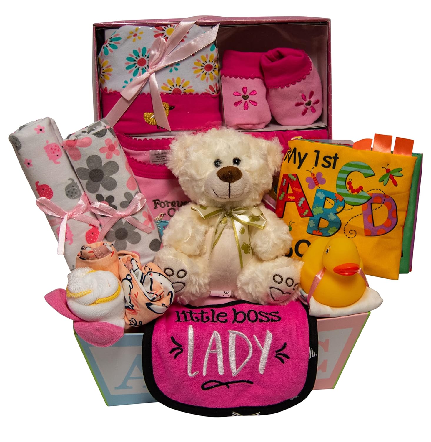 Sweet New Baby Gift Basket - Baby Boy & Baby Girl (Blue) Pack of 2