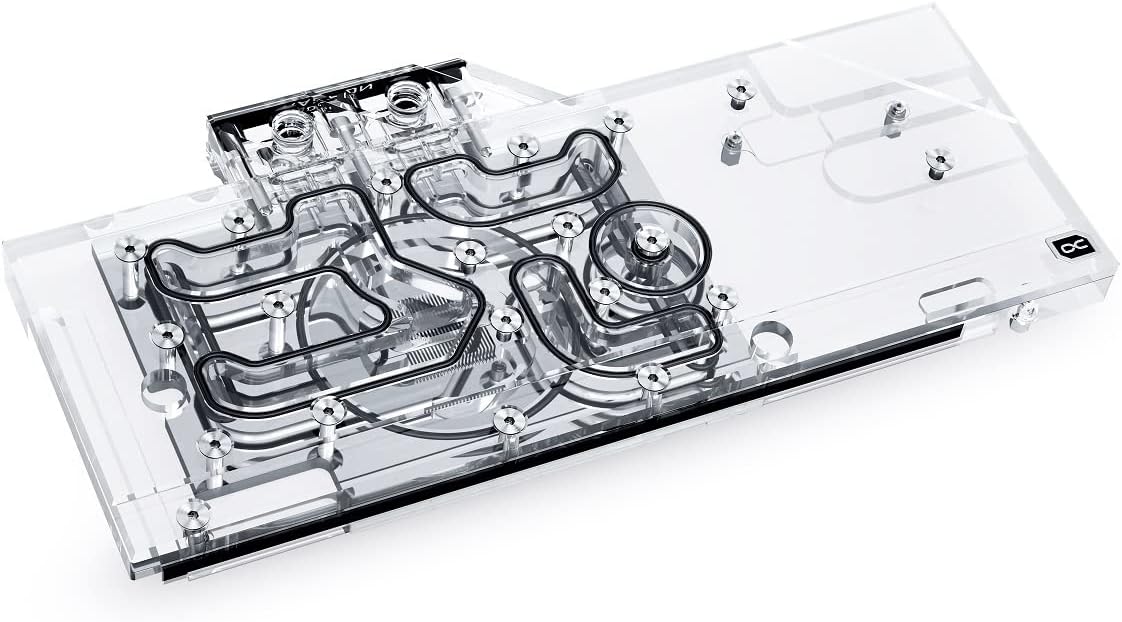 Alphacool Eisblock Aurora GPX-A GPU Water Block & Backplate, RX 6800 XT/6900 XT (Gaming OC), Nickel/Plexi
