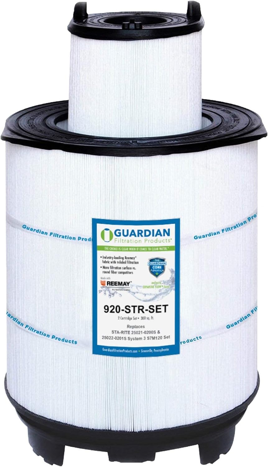 Guardian Filtration Pool Filters - Inner and Outer Set - Replaces Sta-Rite 25021-0200S & 25022-0201S System 3 S7M120 Set, Pentair