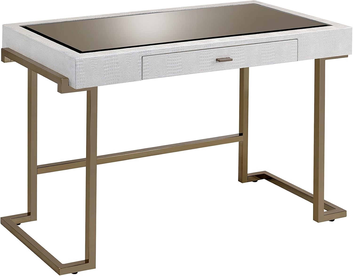 ACME Furniture Acme Boice Desk, Espresso PU & Champagne, One Size
