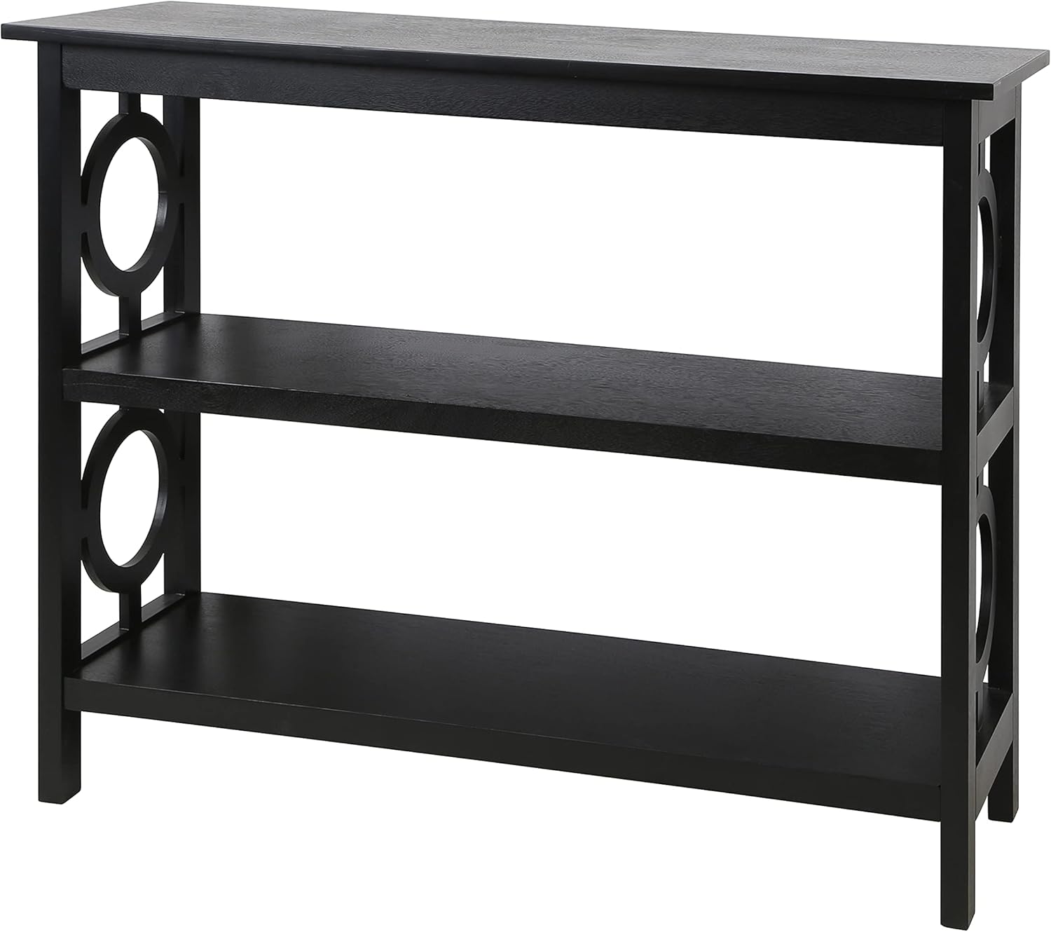 Decor Therapy Grafton Two Shelf Bookcase,Black,Medium